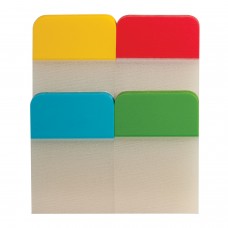Закладки-выделители листов клейкие BRAUBERG пластиковые, 38х25 мм, 4 цвета х 20 листов, 126696