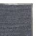 Коврик-дорожка ворсовый влаго-грязезащита ЛАЙМА, 1,2х15 м, толщина 7 мм, РЕБРИСТЫЙ, серый, В РУЛОНЕ, 602881