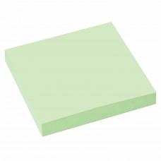 Блок самоклеящийся (стикеры), STAFF, 76х76 мм, 100 листов, зеленый, 126498