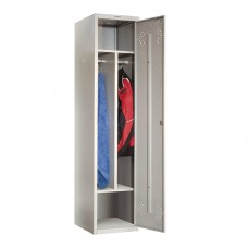 Шкаф металлический для одежды ПРАКТИК "LS-11-40D", 2 отделения, 1830х418х500 мм, 24 кг, разборный