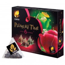 Чай CURTIS (Кёртис) "Pleasure Time", набор 30 пирамидок по 1,5 г, ГипОфис 6 вкусов, 100272
