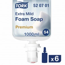 Картридж с жидким мылом-пеной одноразовый TORK (Система S4), ультрамягкое, 1 л, 520701