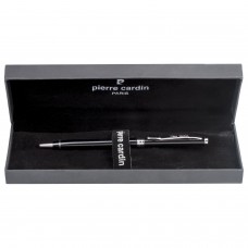 Ручка подарочная шариковая PIERRE CARDIN (Пьер Карден) "Gamme", корпус черный, алюминий, хром, синяя, PC0892BP
