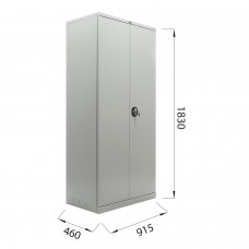 Шкаф металлический офисный BRABIX "MK 18/91/46", 1830х915х460 мм, 47 кг, 4 полки, разборный, 291136, S204BR180202