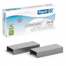 Скобы для степлера RAPID "Standard", №24/6, 1000 штук, до 20 листов, 24855600