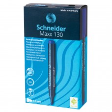 Маркер перманентный (нестираемый) SCHNEIDER (Германия) "Maxx 130", СИНИЙ, скошенный наконечник, 1-3 мм, 113003