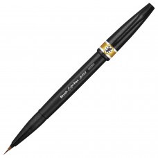 Ручка-кисть PENTEL (Япония) "Brush Sign Pen Artist", линия письма 0,5-5 мм, охра, SESF30C-Y