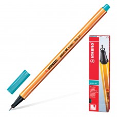 Ручка капиллярная STABILO "Point 88", ГОЛУБОВАТО-БИРЮЗОВАЯ, корпус оранжевый, линия письма 0,4 мм, 88/51