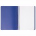 Тетрадь А5 (148x218 мм), BRAUBERG "Office PRO", под кожу, гребень, 80 л., синяя, 111045