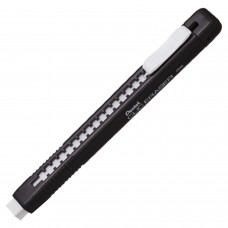 Ластик PENTEL (Япония) "Clic Eraser", 117х12х15 мм, белый, выдвижной, ПВХ, черный держатель, ZE80-A