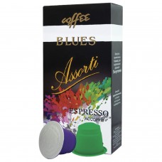 Капсулы для кофемашин NESPRESSO, натуральный кофе, BLUES, 11 шт. х 5 г, 4600696301052