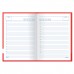 Ежедневник недатированный А5 (145х215 мм), ламинированная обложка, 128 л., STAFF, красный, 127054