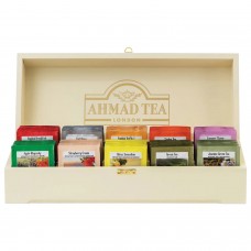 Чай AHMAD (Ахмад) "Contemporary", набор в деревянной шкатулке, ГипОфис 10 вкусов по 10 пакетиков по 2 г, Z583-1