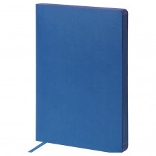 Ежедневник недатированный А5 (148х218 мм) GALANT "Bastian", 160 л., гладкая кожа, цветной срез, темно-синий, 126271