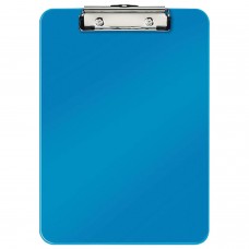 Доска-планшет LEITZ "WOW", с верхним прижимом, A4, 320х228 мм, пластик, 1,7 мм, синяя, 39710036