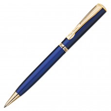 Ручка подарочная шариковая PIERRE CARDIN (Пьер Карден) "Eco", корпус синий, латунь, золотистые детали, синяя, PC0871BP