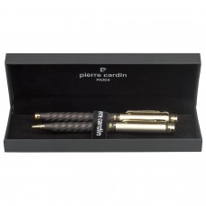 Набор PIERRE CARDIN (Пьер Карден) шариковая ручка и ручка-роллер, корпус черный/серебристый, латунь, PC0860BP/RP, синяя
