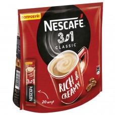 Кофе растворимый NESCAFE "3 в 1 Классик", 20 пакетиков по 14,5 г (упаковка 320 г), 12235512