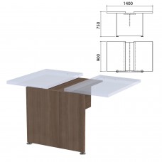 Каркас модуля стола для переговоров "Приоритет", 1400х900х750 мм, гарбо, К-914