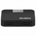 Хаб SVEN HB-677, USB 2.0, 4 порта, порт для питания, черный, SV-017347