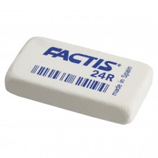 Ластик FACTIS 24 R (Испания), 52х29х10 мм, белый, прямоугольный, синтетический каучук, CNF24R