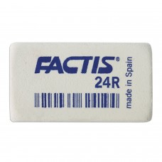 Ластик FACTIS 24 R (Испания), 52х29х10 мм, белый, прямоугольный, синтетический каучук, CNF24R