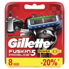 Сменные кассеты для бритья 8 шт., GILLETTE (Жиллет) "Fusion ProGlide Power", для мужчин
