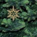 Украшение елочное подвесное "Снежинка золотистая" ЗОЛОТАЯ СКАЗКА, НАБОР 4 шт, 13 см, глиттер, 591132