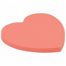 Блок самоклеящийся (стикеры) фигурный BRAUBERG, НЕОНОВЫЙ "Сердце", 50 листов, розовый, европодвес, 122710