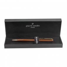 Ручка подарочная шариковая PIERRE CARDIN (Пьер Карден) "Eco", корпус коричневый, латунь, золотистые детали, синяя, PC0866BP