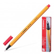 Ручка капиллярная STABILO "Point 88", НЕОНОВАЯ КРАСНАЯ, корпус оранжевый, линия письма 0,4 мм, 88/040