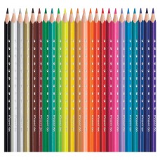 Карандаши цветные MAPED (Франция) "Pulse&#039;", 24 цвета, пластиковые, трехгранные, заточенные, европодвес, 862254