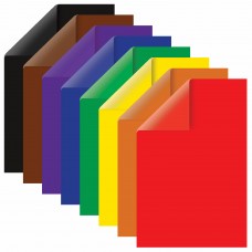 Цветная бумага А4 2-сторонняя мелованная (глянцевая), 16 листов 8 цветов, на скобе, BRAUBERG, 200х280 мм, "Морская", 129924