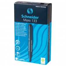 Маркер перманентный (нестираемый) SCHNEIDER (Германия) "Maxx 133", ЧЕРНЫЙ, скошенный наконечник, 1-4 мм, 113301