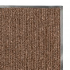 Коврик входной ворсовый влаго-грязезащитный ЛАЙМА, 60х90 см, ребристый, толщина 7 мм, коричневый, 602868