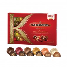 Конфеты шоколадные А.КОРКУНОВ, из темного и молочного шоколада, 192 г, картонная коробка, 10155600