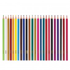 Карандаши цветные ПИФАГОР "ЛЕСНЫЕ ЖИТЕЛИ", 24 цвета, пластиковые, классические заточенные, 181336