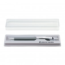 Ручка подарочная шариковая PIERRE CARDIN "Actuel", корпус черный, алюминий, хром, синяя, PC0501BP