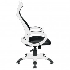 Кресло офисное BRABIX PREMIUM "Genesis EX-517", пластик белый, ткань/экокожа/сетка черная, 531573
