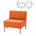 Кресло мягкое "Хост" М-43, 620х620х780 мм, без подлокотников, экокожа, оранжевое