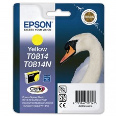 Картридж струйный EPSON (C13T11144A10) Stylus TX650/T50/R270/R390/RX590, желтый, оригинальный