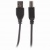 Кабель USB 2.0 AM-BM, 1,5 м, SONNEN Premium, медь, для периферии, экранирующая фольга, черный, 513128