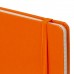 Блокнот А5 (148х218 мм), BRAUBERG "Metropolis", балакрон, резинка, 80 л., оранжевый, 111584