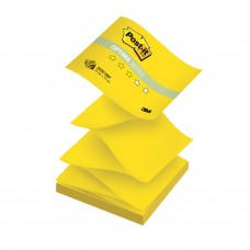 Блок самоклеящийся (стикер) POST-IT ORIGINAL "Лето" (Z-блок) 76х76 мм, 100 л., желтый неон, R330-ONY