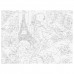 Картина по номерам А3, ОСТРОВ СОКРОВИЩ "ПАРИЖ", С АКРИЛОВЫМИ КРАСКАМИ, картон, кисть, 661622