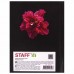 Блокнот МАЛЫЙ ФОРМАТ (110х147 мм) А6, 80 л., твердый переплет, ламинированная обложка, клетка, STAFF, "Красный цветок на черном", 127212