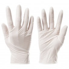 Перчатки виниловые белые, 50 пар (100 шт.), неопудренные, прочные, размер L (большой), ЛАЙМА, 605011