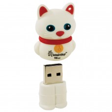 Флеш-диск сувенирный 16 GB, SMARTBUY Wild "Котенок", USB 2.0, белый, SB16GBCatW