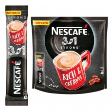 Кофе растворимый NESCAFE "3 в 1 Крепкий", 20 пакетиков по 14,5 г (упаковка 320 г), 12235512