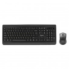 Набор беспроводной GEMBIRD KBS-8001, клавиатура 104 клавиши, мышь 2 кнопки + 1 колесо-кнопка, черный